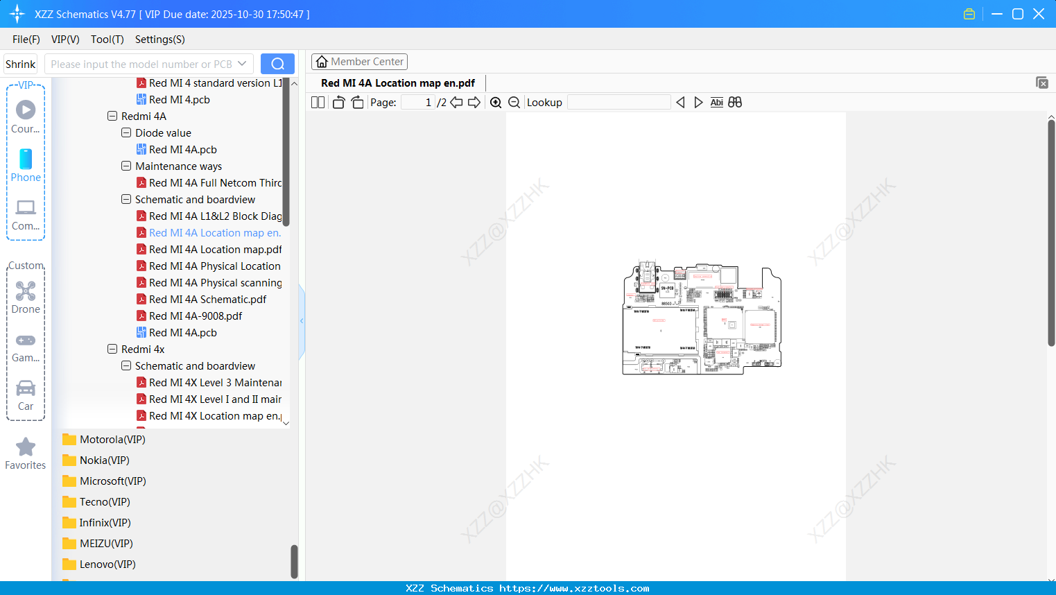 Xiaomi Redmi 4A Location Map En